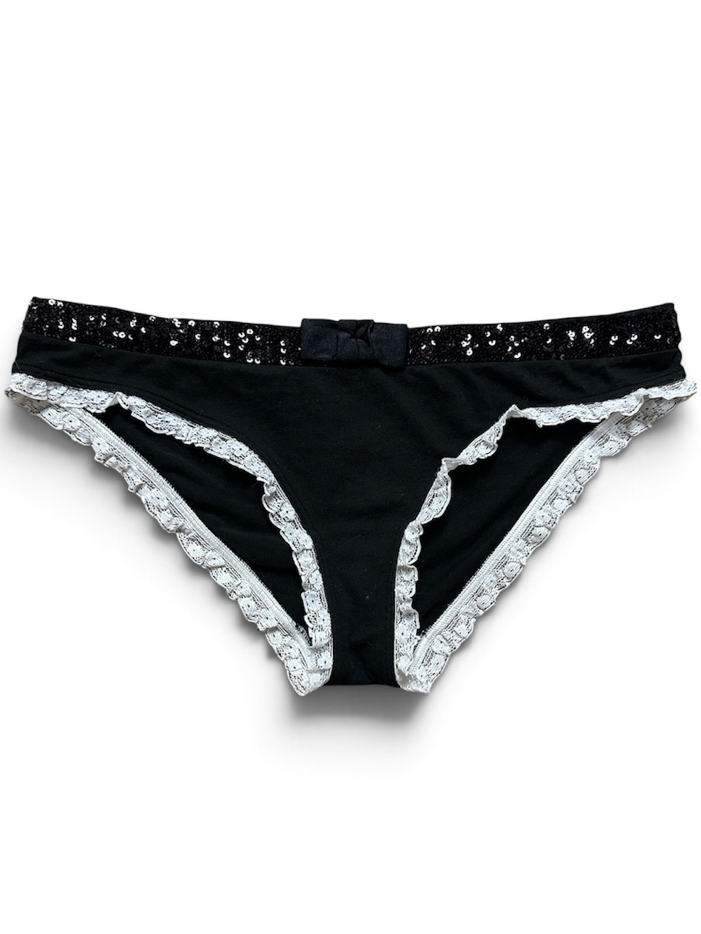 Rare Y2K Victoria's Secret "Been Bad" Sequin Lace Hipster Panty